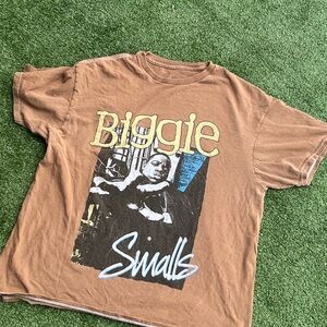 Fashion Nova Biggie Smalls Graphic Tee Brown